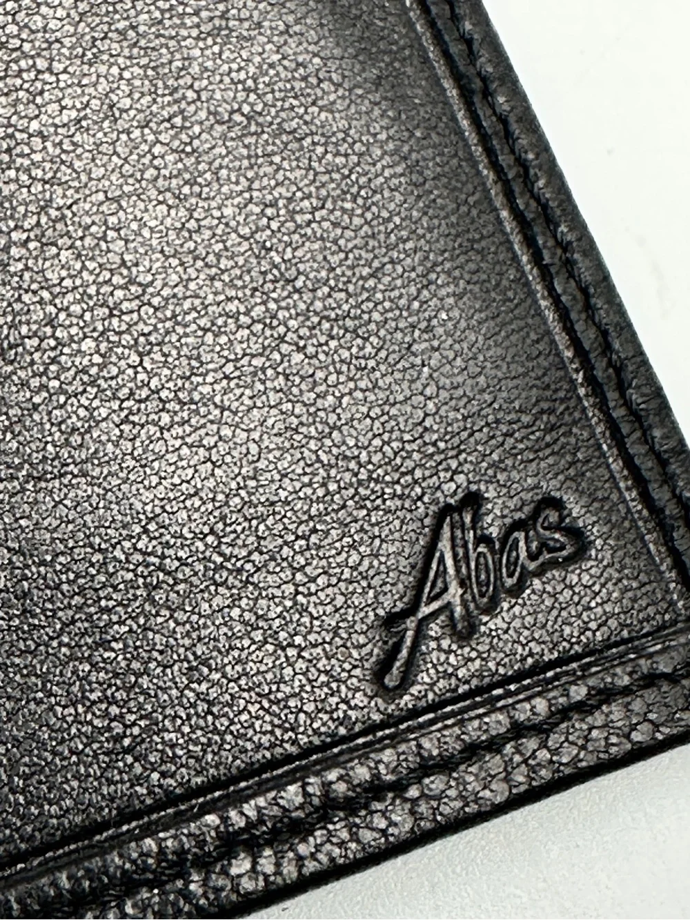 NWT Vintage Abas Lambskin Leather Bifold Wallet Black Credit Card Organizer